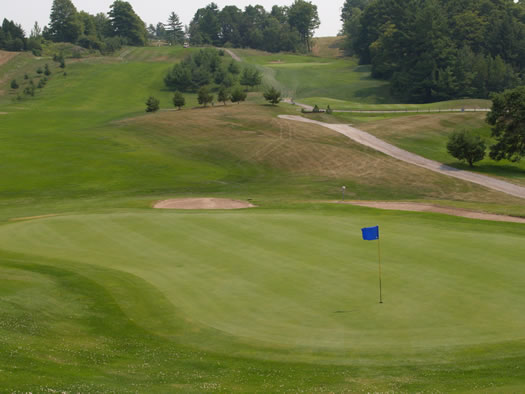 View of nineth green with back flag position